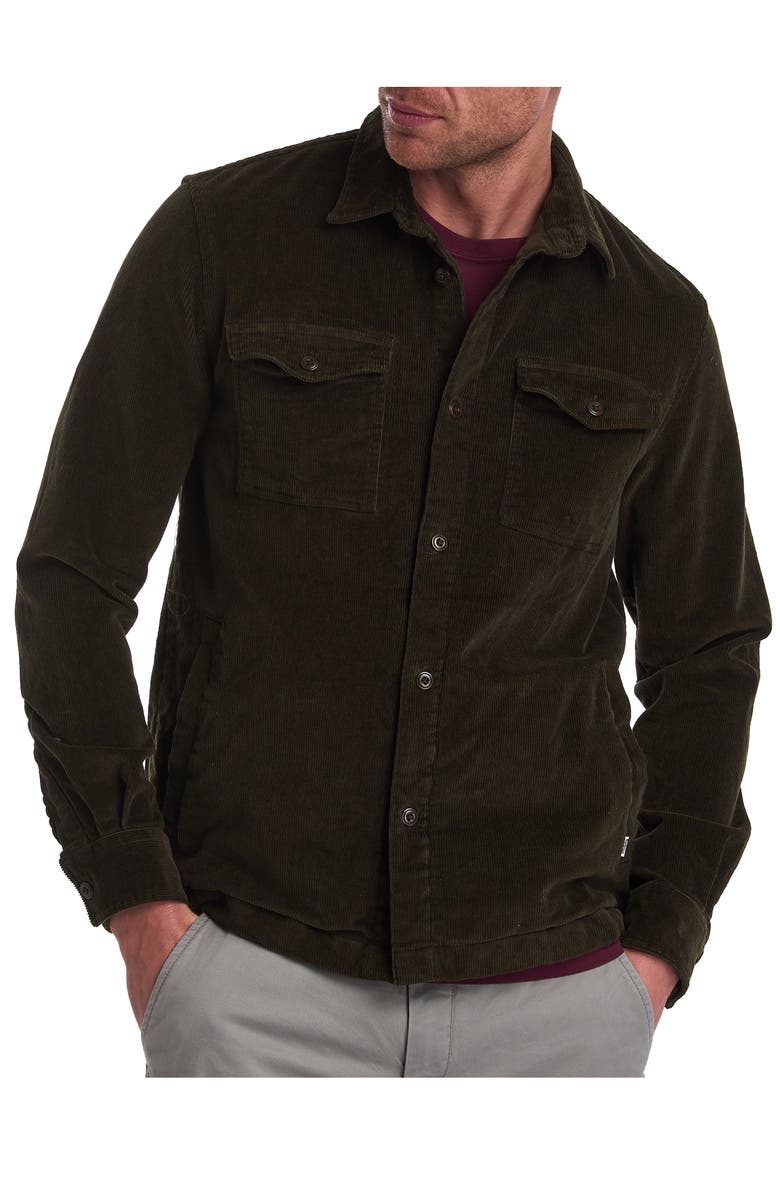 Barbour Stretch Corduroy Overshirt, Main, color, 