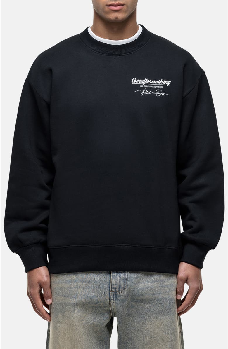 Good For Nothing Washed Black Cult Sweathsirt, Main, color, Black