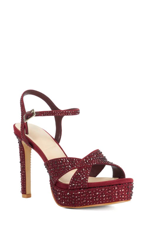 Dune London Mayve Platform Sandal In Red
