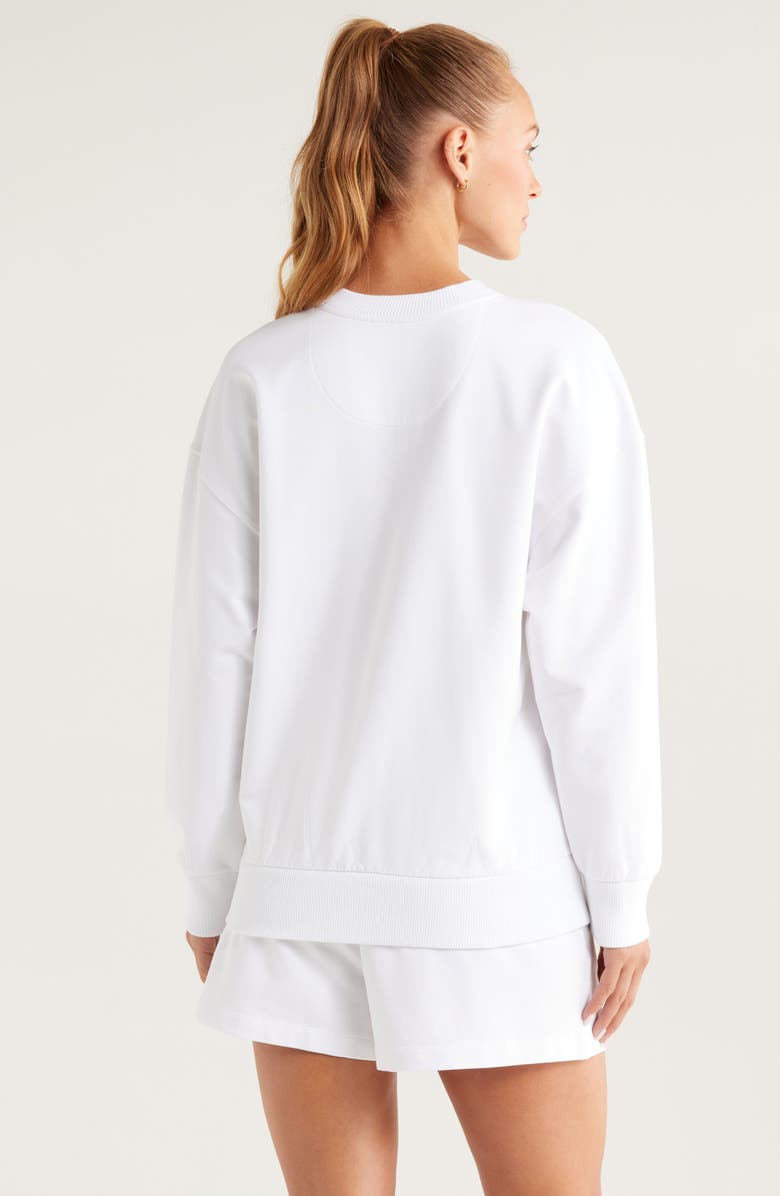 Recess Pickleball x Zella Courtside Oversize Sweatshirt, Alternate, color, White