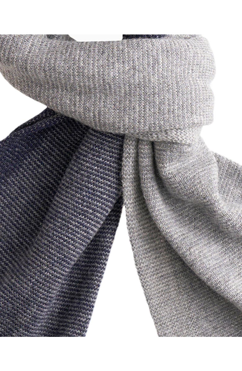 Monticelli Cashmere Cashmere Merino Ultra-Soft Marled Knit Scarf, Alternate, color, Grays Combo