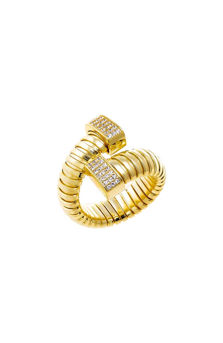BY ADINA EDEN Pave Accented Overlap Ridged Ring, Main, color,