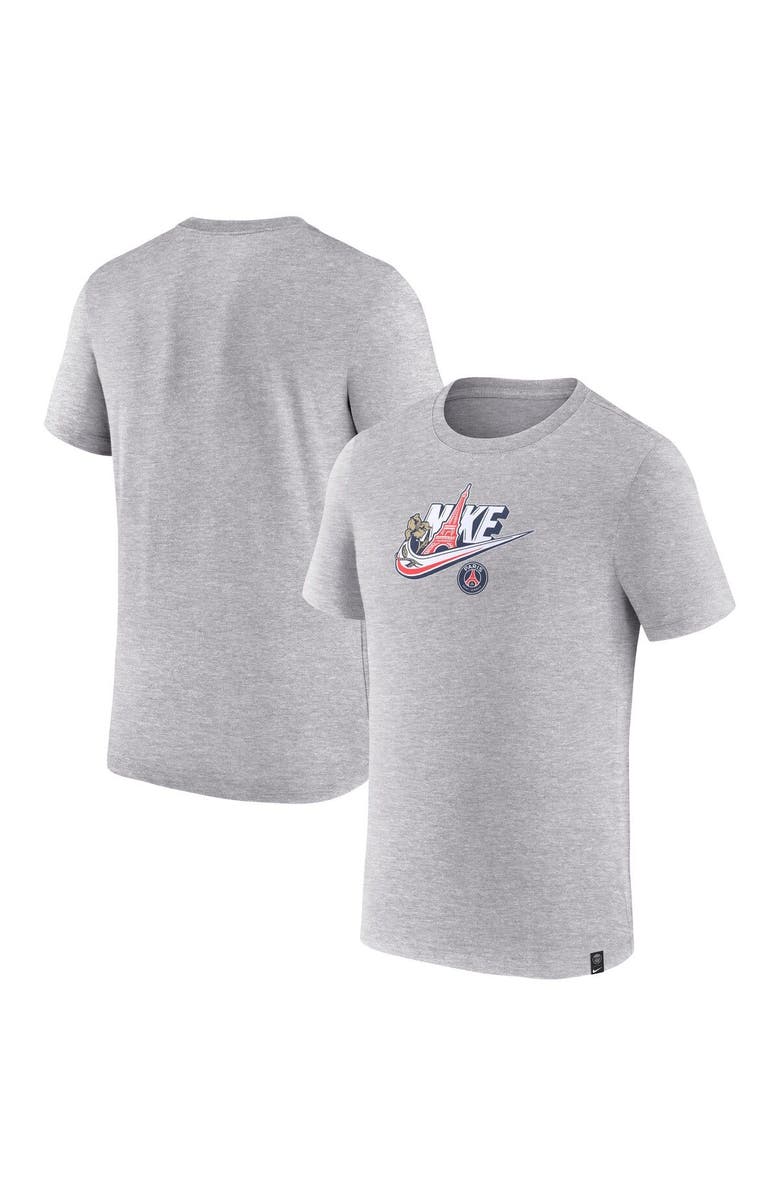 Nike Men's Nike Heather Gray Paris Saint-Germain Futura T-Shirt, Main, color, Heather Gray