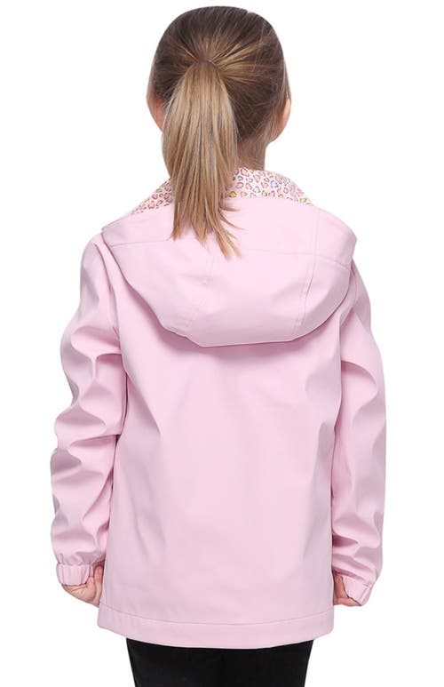 Rokka&rolla Kids' Waterproof Rain Coat Rubberized Jacket In Seashell Pink