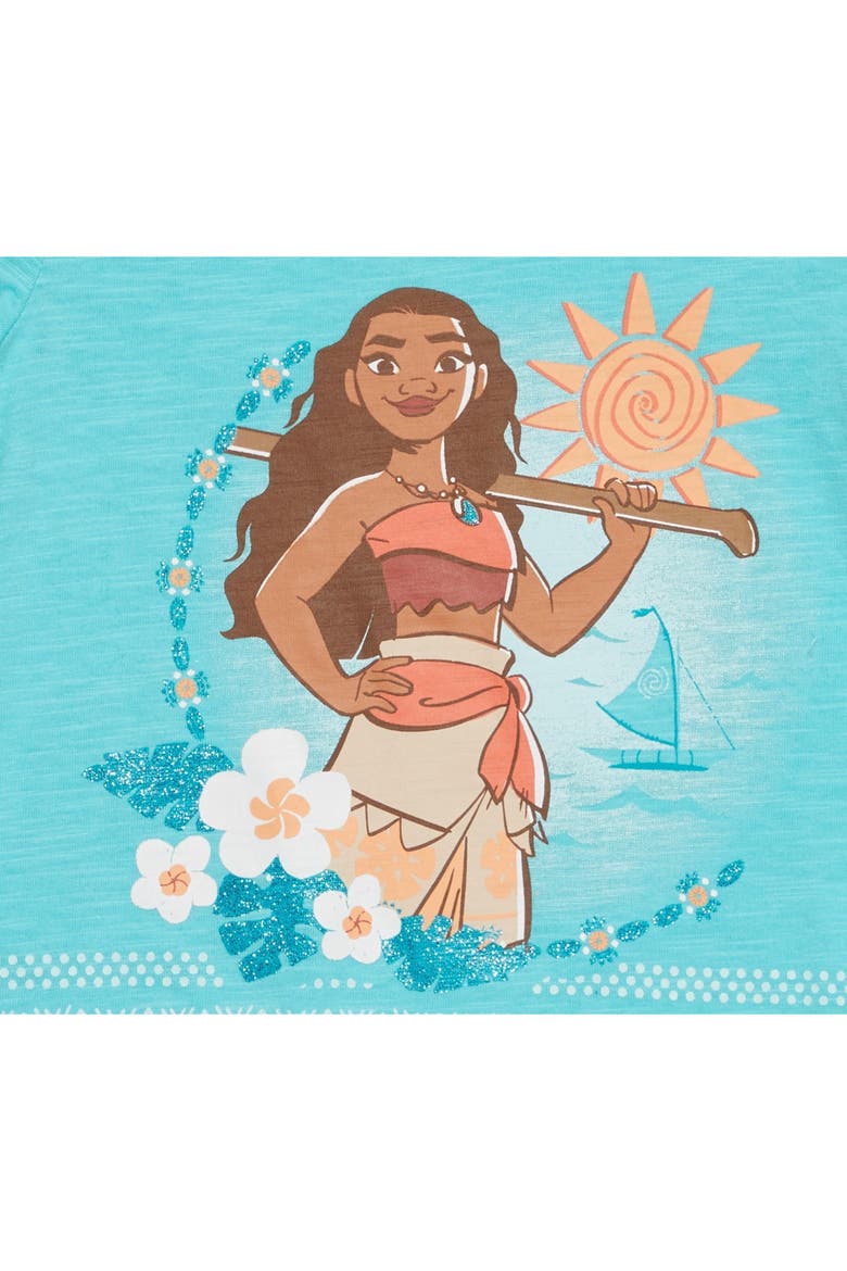 Moana 2-Piece Short Sleeve T-Shirt and Skirt Set, Alternate, color, Mint Green Moana