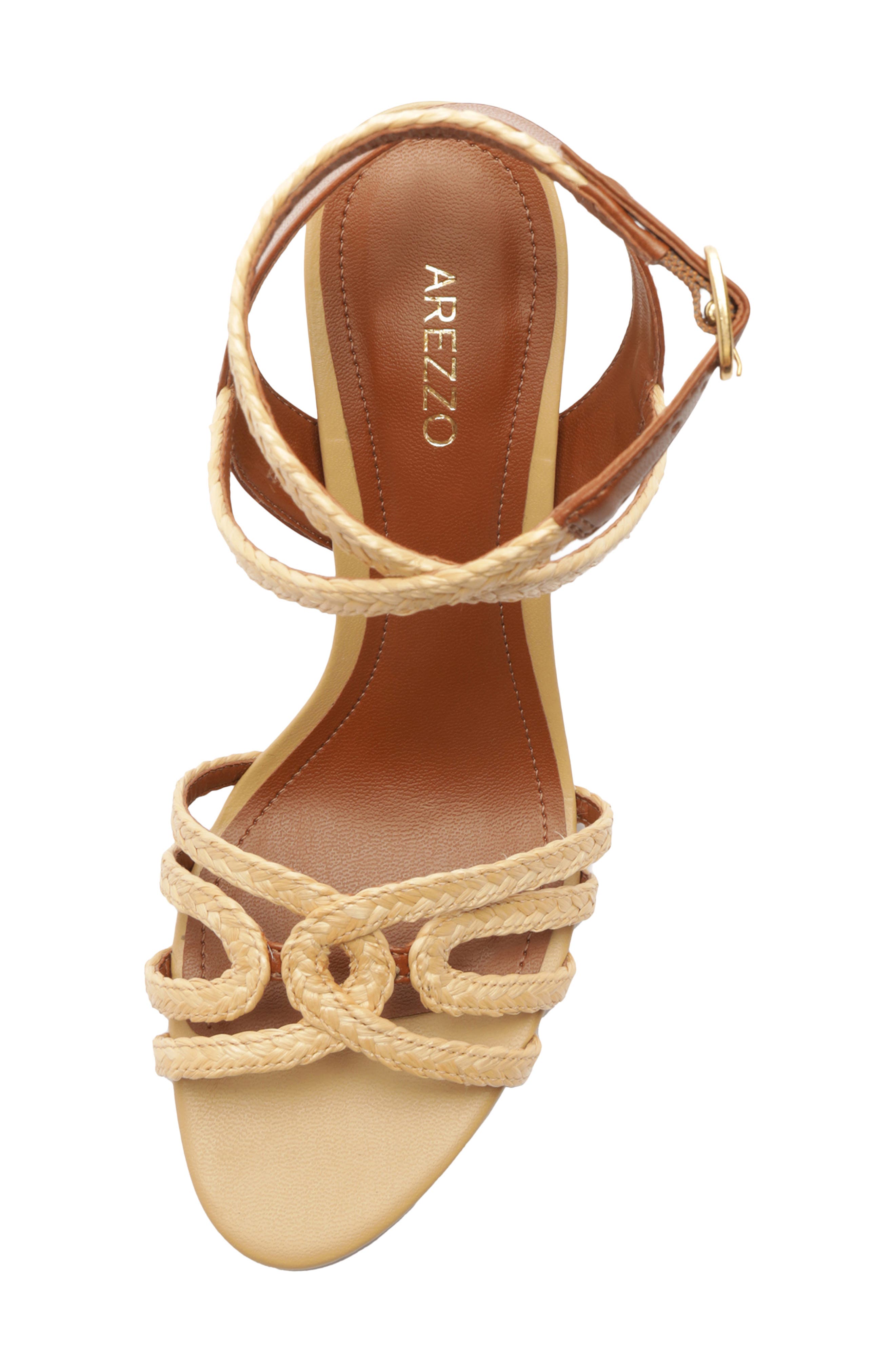 Arezzo Aria Ankle Strap Sandal, Alternate, color, Natural/ Soul Natural