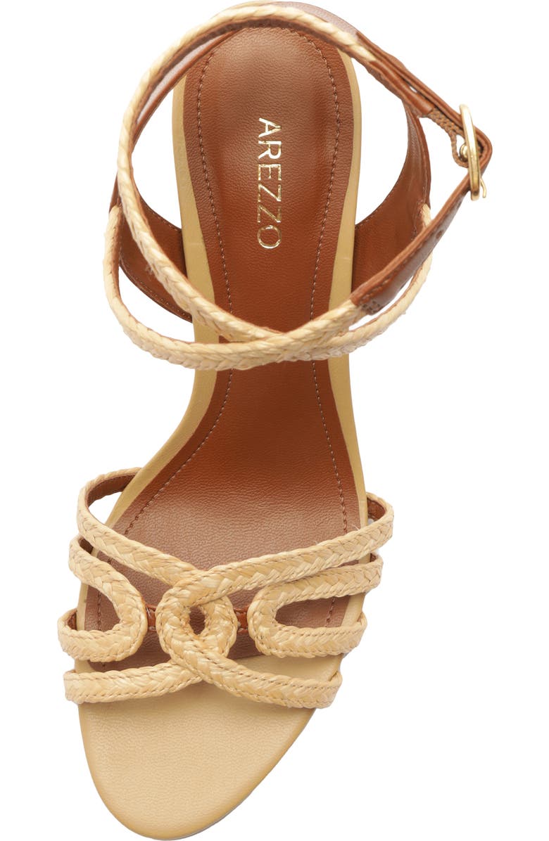 Arezzo Aria Ankle Strap Sandal, Alternate, color, Natural/ Soul Natural