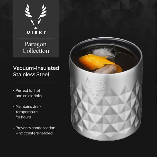 Viski Paragon Stainless Steel Rocks Tumbler In Electric Blue