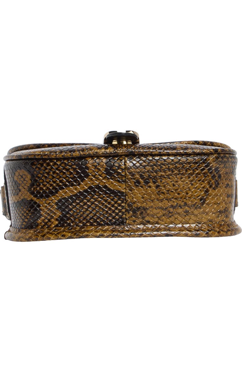 Longchamp 1980 Snakeskin Embossed Small Flap Crossbody Bag, Alternate, color, Bronze