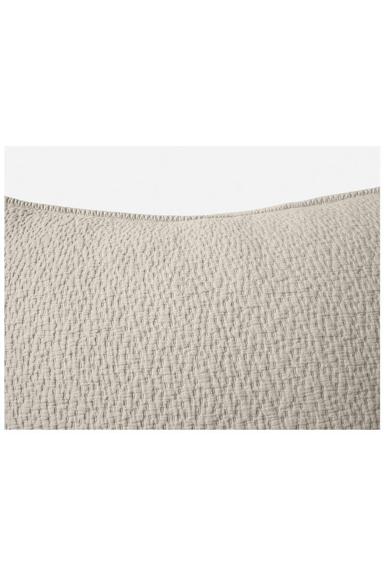 Cascade Organic Cotton Matelassé Sham, Alternate, color, STONE