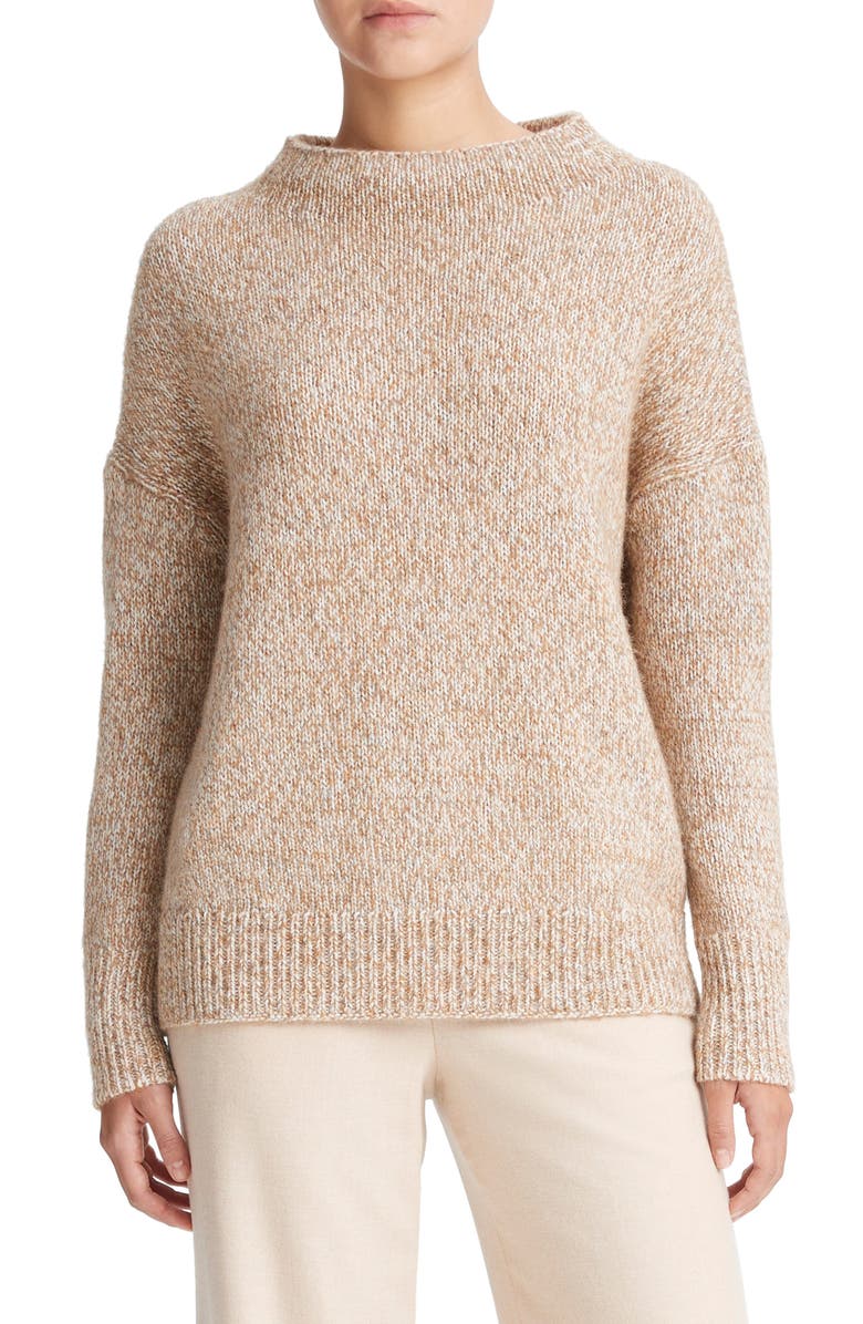 Vince Marled Wool Blend Funnel Neck Sweater, Main, color,