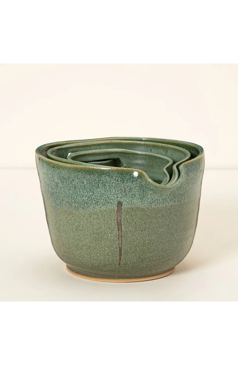 Uncommon Goods Nesting Stoneware Mixing Bowls - Set of 3 by Maggy Ames Handmade, Alternate, color, 