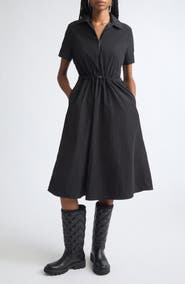 Moncler Half Zip Nylon Polo Dress