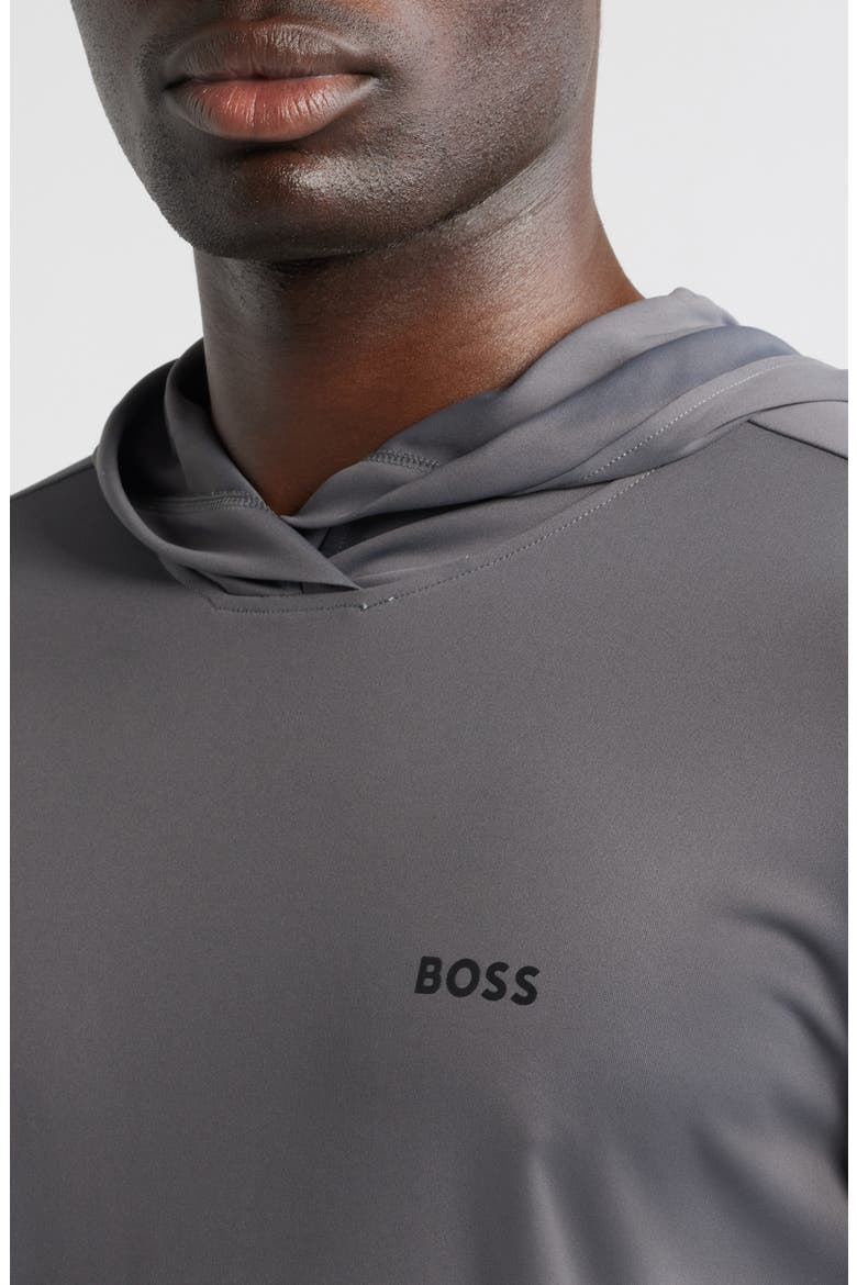Hooded Long Sleeve Rashguard, Alternate, color, GREY