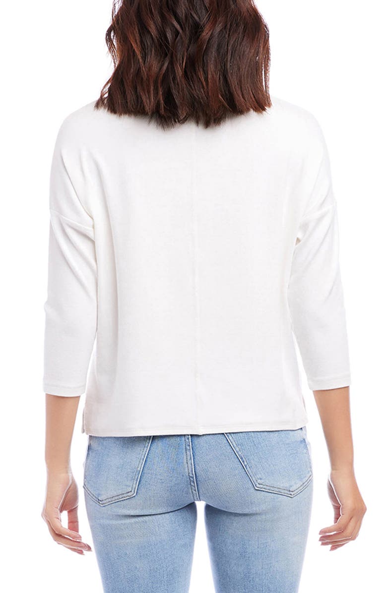 Karen Kane Knit Boatneck Top, Alternate, color, Off White