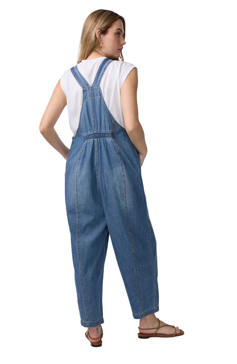 Ingrid & Isabel Soft Denim Overall, Alternate, color, Medium Wash