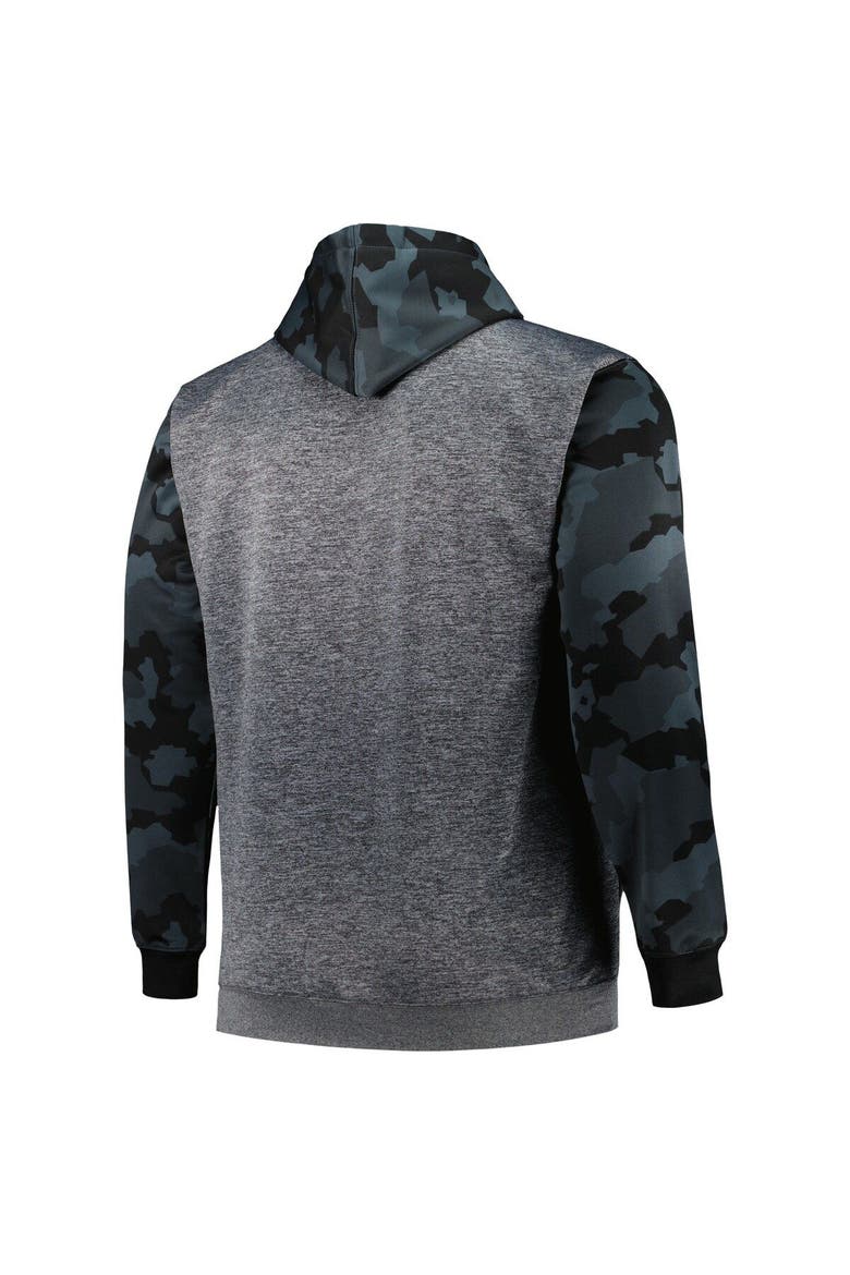 Men's Fanatics Branded Heather Charcoal Tennessee Titans Big & Tall Camo Pullover Hoodie, Alternate, color, Heather Charcoal
