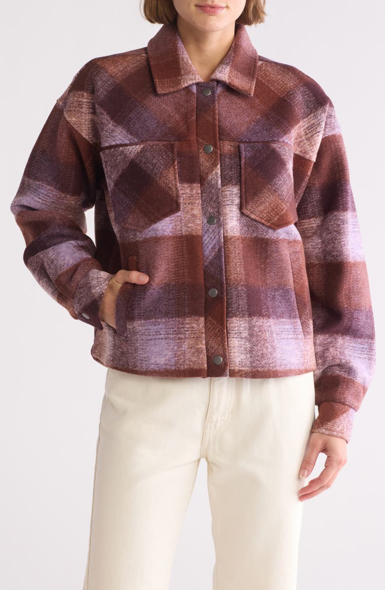 Thread & Supply Plaid Crop Jacket, Main, color, 