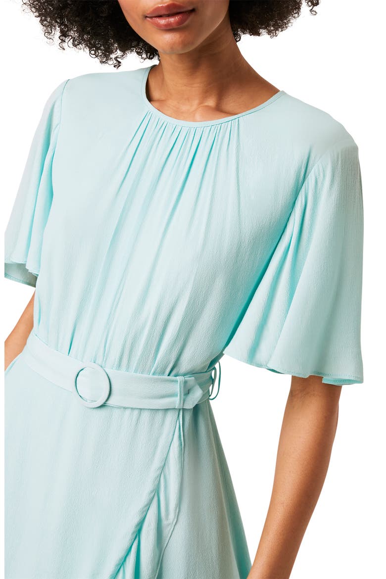 Emina Belted High/Low Midi Dress, Alternate, color, GLASS MINT
