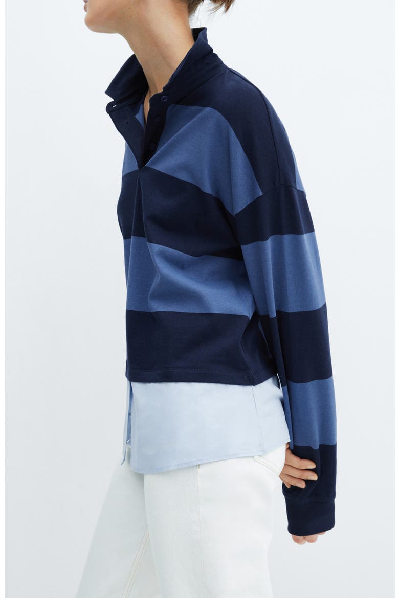 Stripe Polo, Alternate, color, NAVY