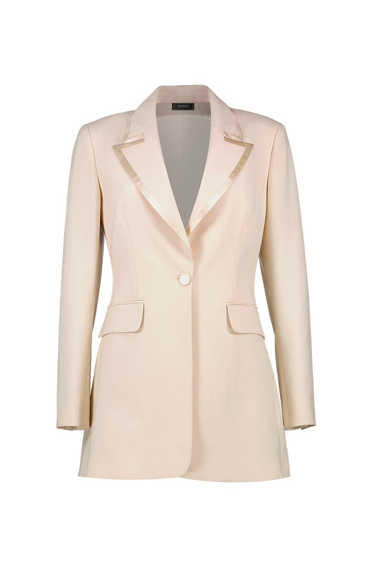 IVONNE Tailored Blazer With Satin Lapel, Alternate, color, 