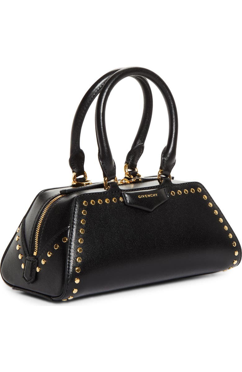 Givenchy Mini Antigona Leather East/West Satchel, Alternate, color, 001-Black
