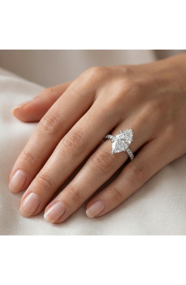 Bliss Diamond Certified 3.40Ct Marquise Diamond Engagement Ring 14k Gold Lab Grown, Alternate, color, 14K White Gold
