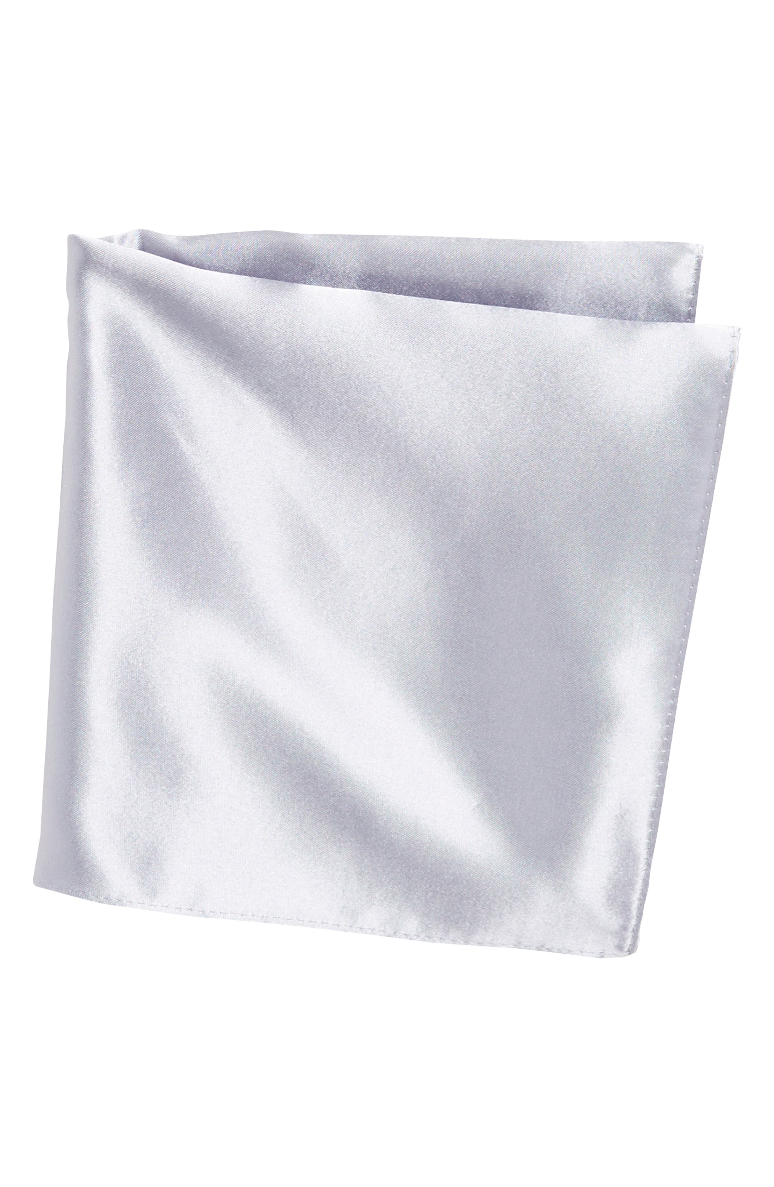 NORDSTROM RACK Solid Silk Blend Pocket Square