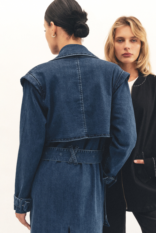 Tt Studios Tivoli Trench In Blue