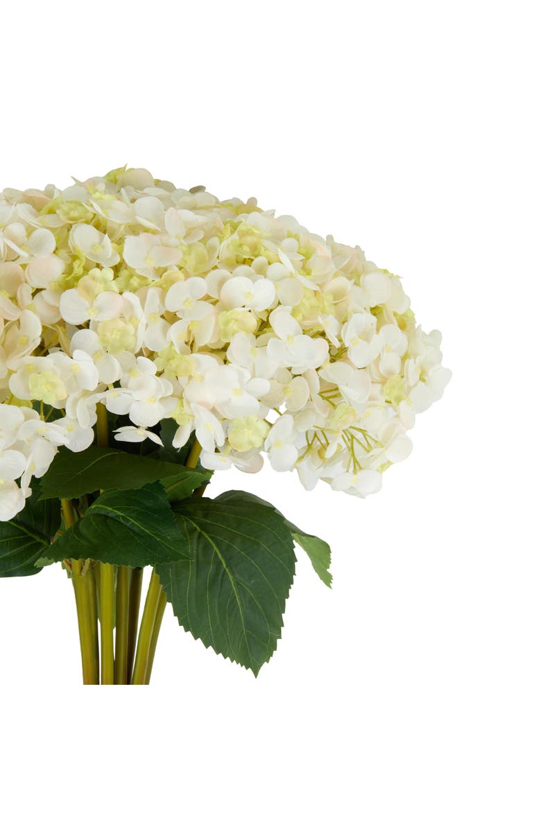 SONOMA SAGE HOME Set of Eight White Hydrangea Artificial Flowers, Alternate, color, White