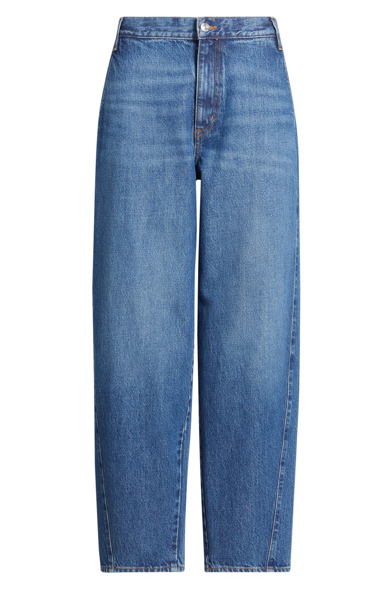 The Candle High Waist Barrel Jeans, Alternate, color, SWAN