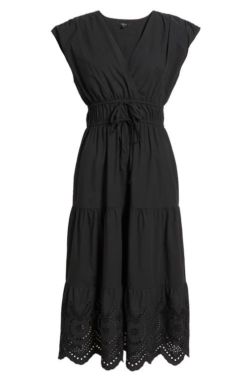 RAILS RAILS LUCIA TIERED COTTON BLEND MIDI DRESS