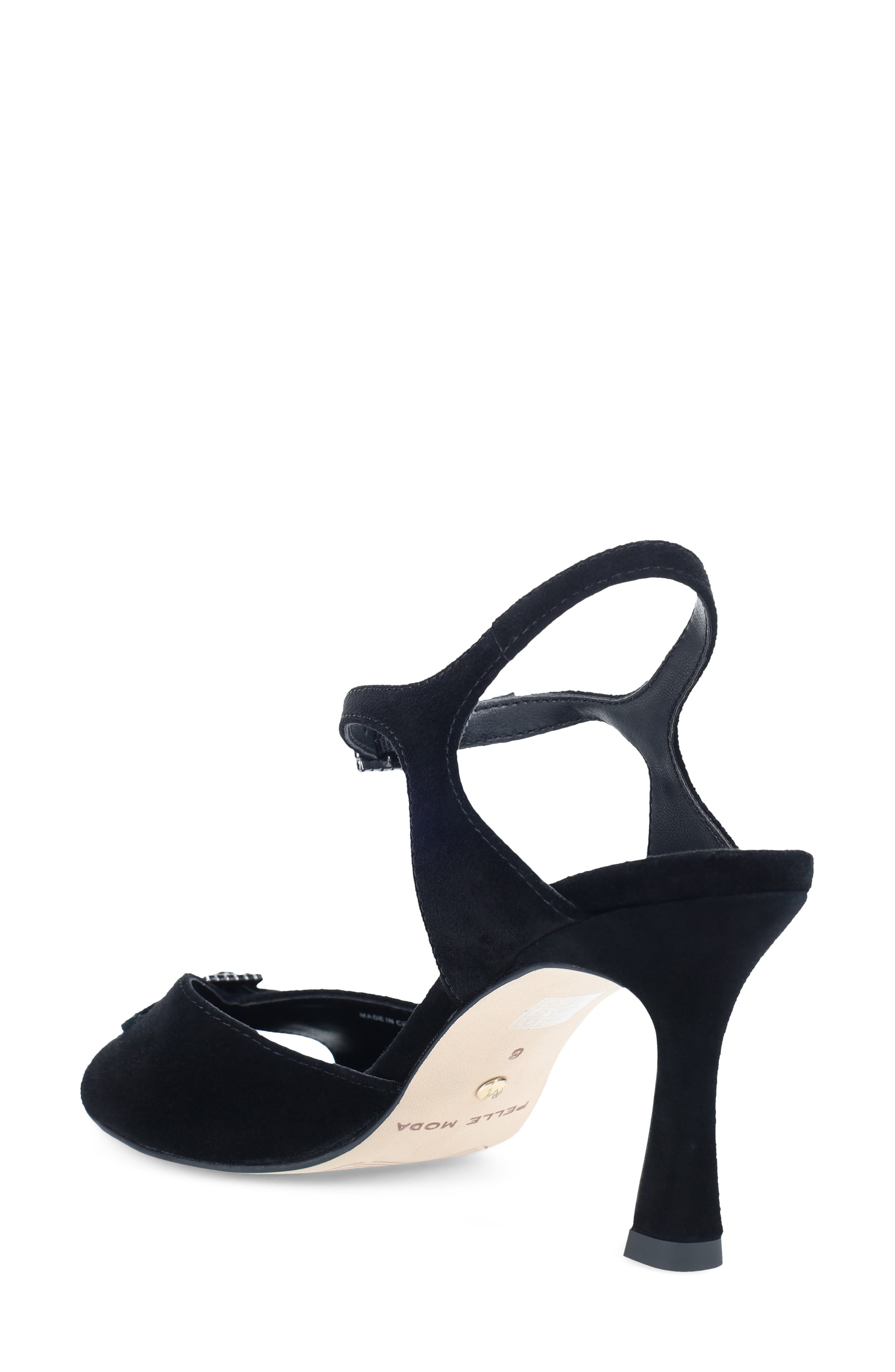 Winny Calf Hair Sandal, Alternate, color, BLACK