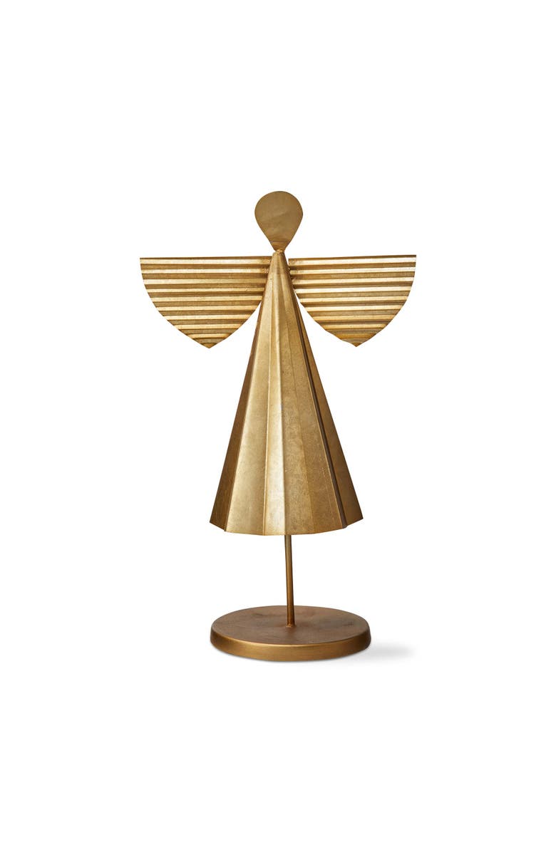 tag Large Gold Metal Angel Sculpture for Holiday Decor, Main, color, Gold