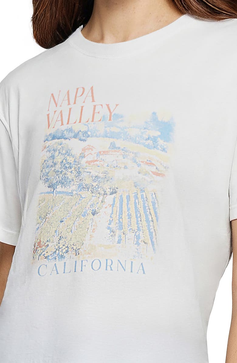 Wildfox Jamie Napa Valley Graphic T-Shirt, Alternate, color, Snow White