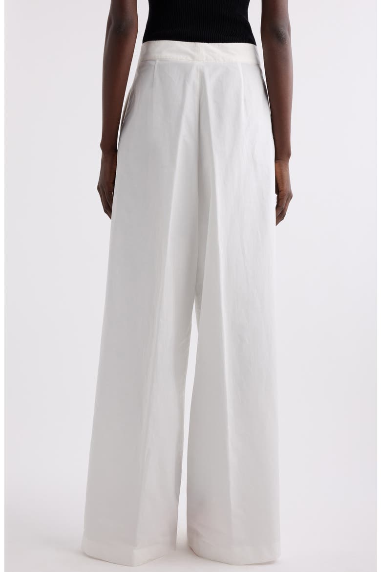 Pamplona Pleated Wide Leg Trousers, Alternate, color, WHITE
