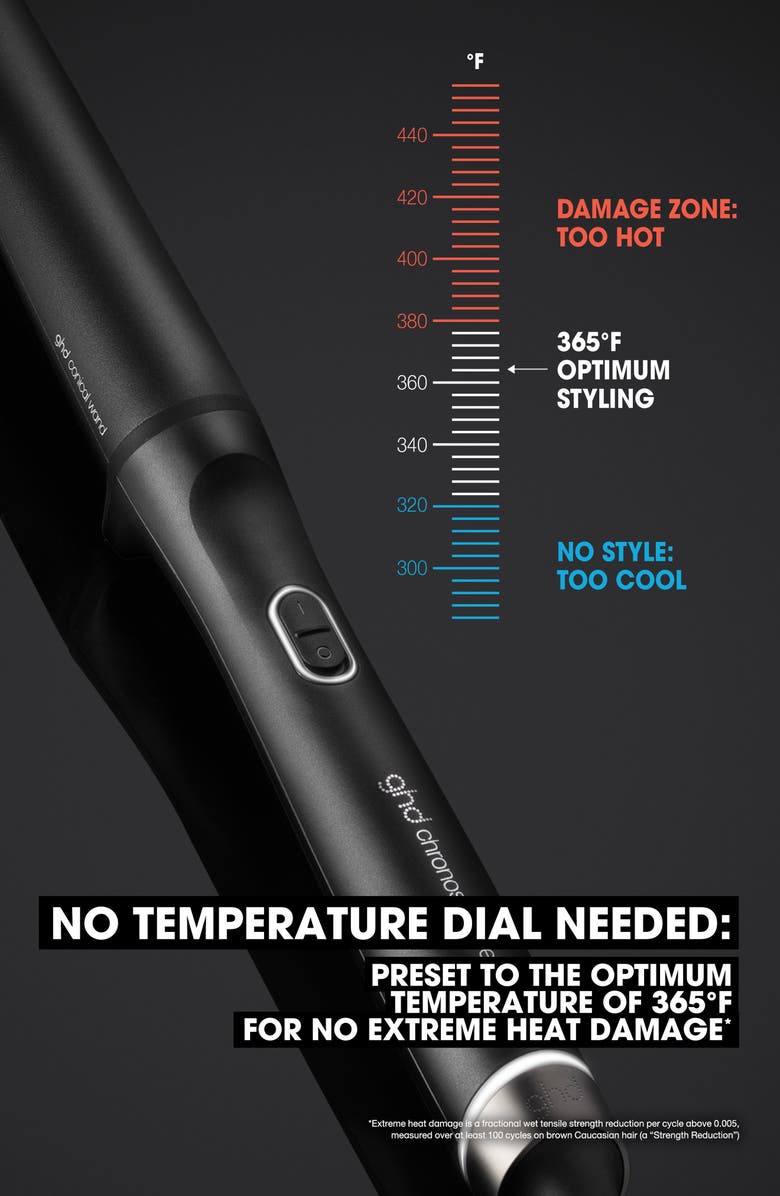 ghd Chronos Curve Conical Wand, Alternate, color, Black