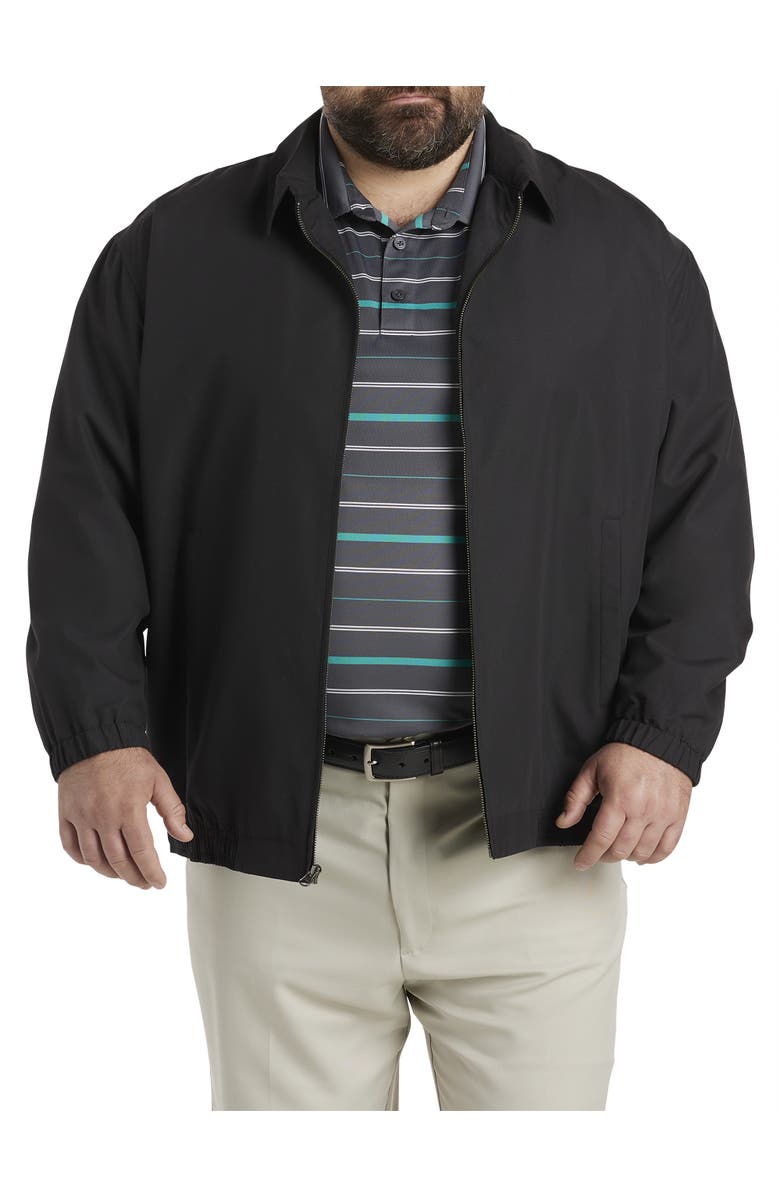 Harbor Bay by DXL Big & Tall Golf Jacket, Main, color, Black