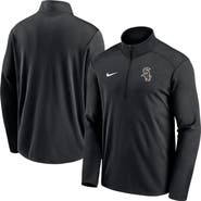 Nike Men's Nike Black Chicago White Sox Agility Pacer Lightweight Performance Half-Zip Top