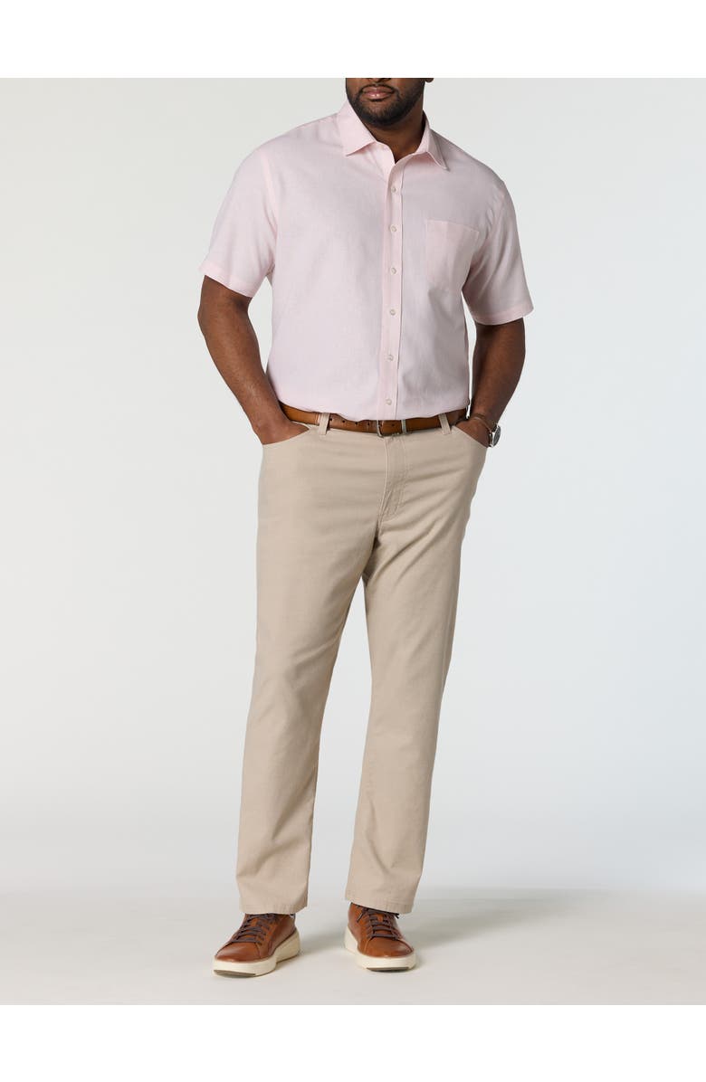 Oak Hill by DXL Big & Tall 5-Pocket Linen-Blend Tech Pants, Alternate, color, Light Tan