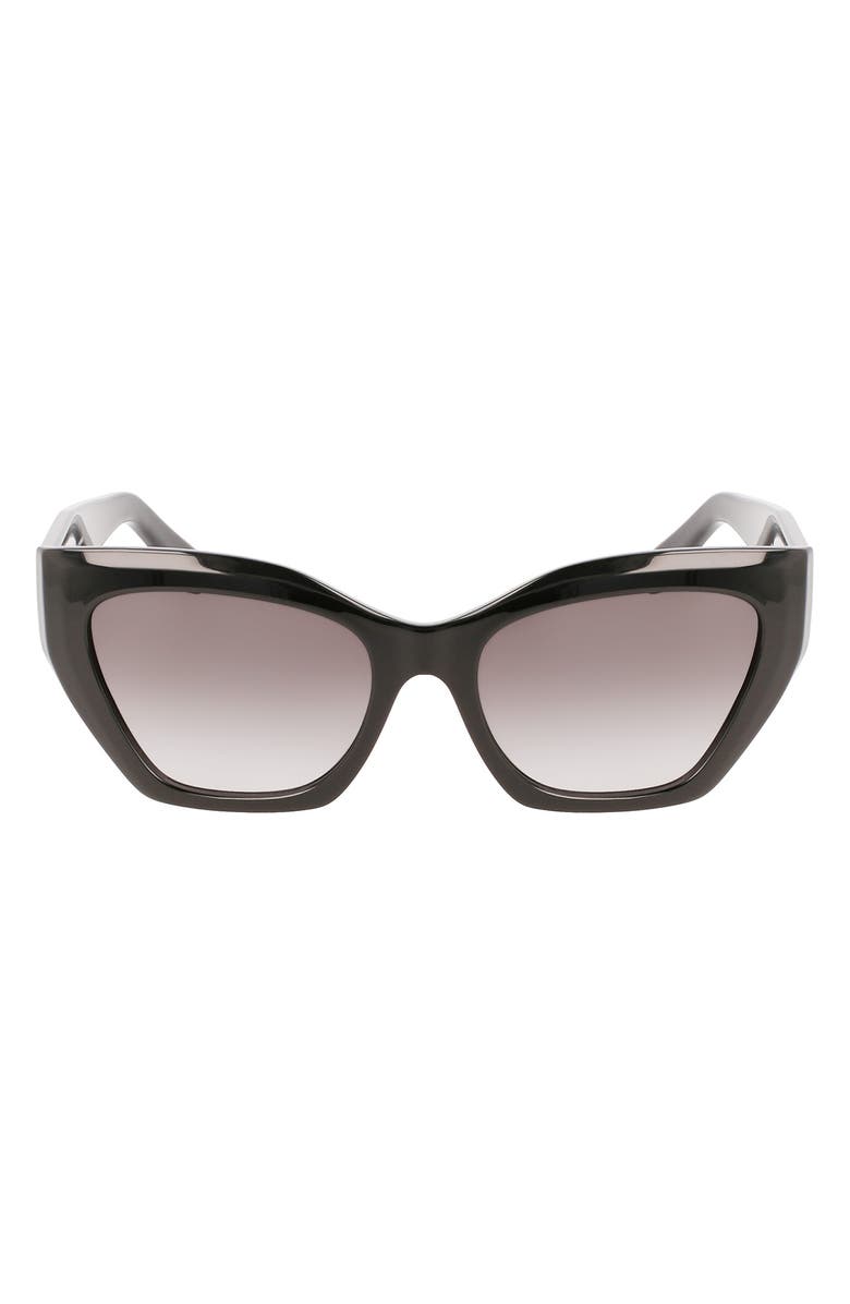 FERRAGAMO Gancini 54mm Rectangular Sunglasses, Main, color, 
