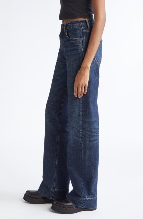 R13 Pauline Jeans Hoyt Blue Stretch In Blue