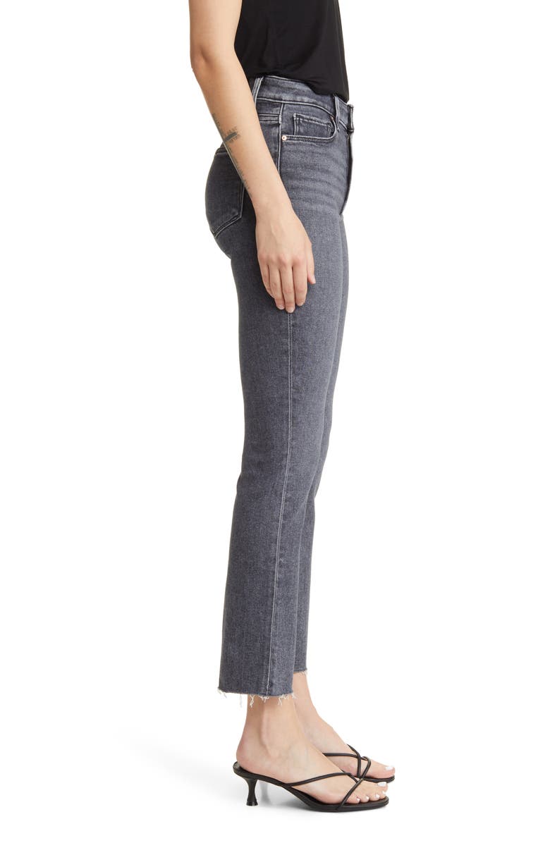PAIGE Cindy Raw Hem High Waist Ankle Straight Leg Jeans, Alternate, color, 