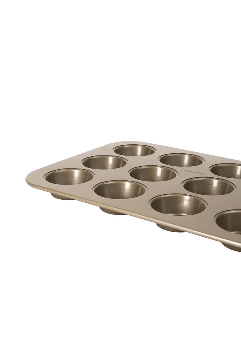 12-Cup Steel Nonstick Muffin Baking Pan, Alternate, color, Brown