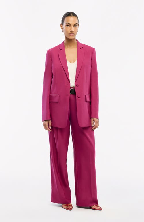 Another Tomorrow Oversized Blazer In Magenta