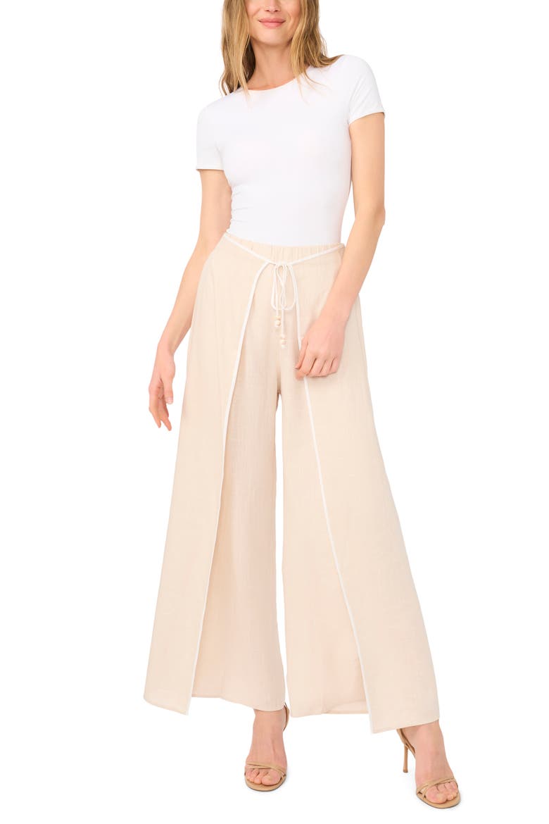 Tie Waist Wide Leg Pants, Alternate, color, RAINY DAY