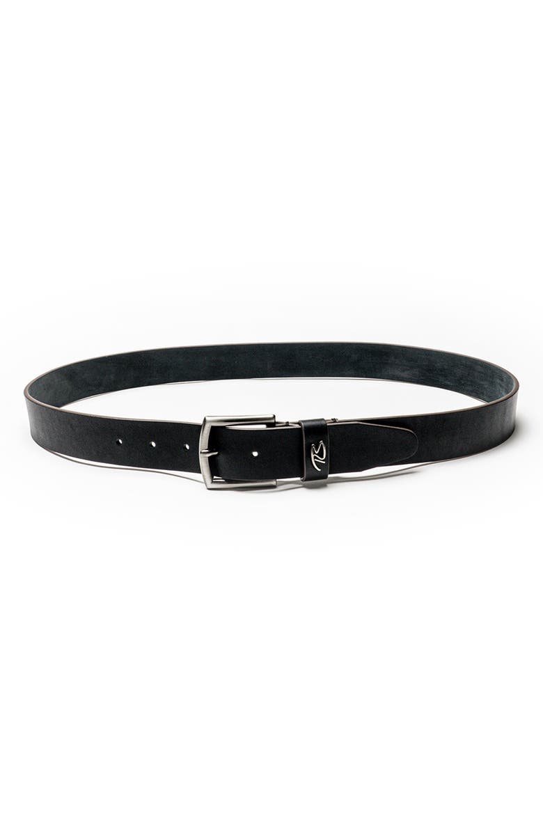 Robert Barakett York Leather Belt, Main, color, Black