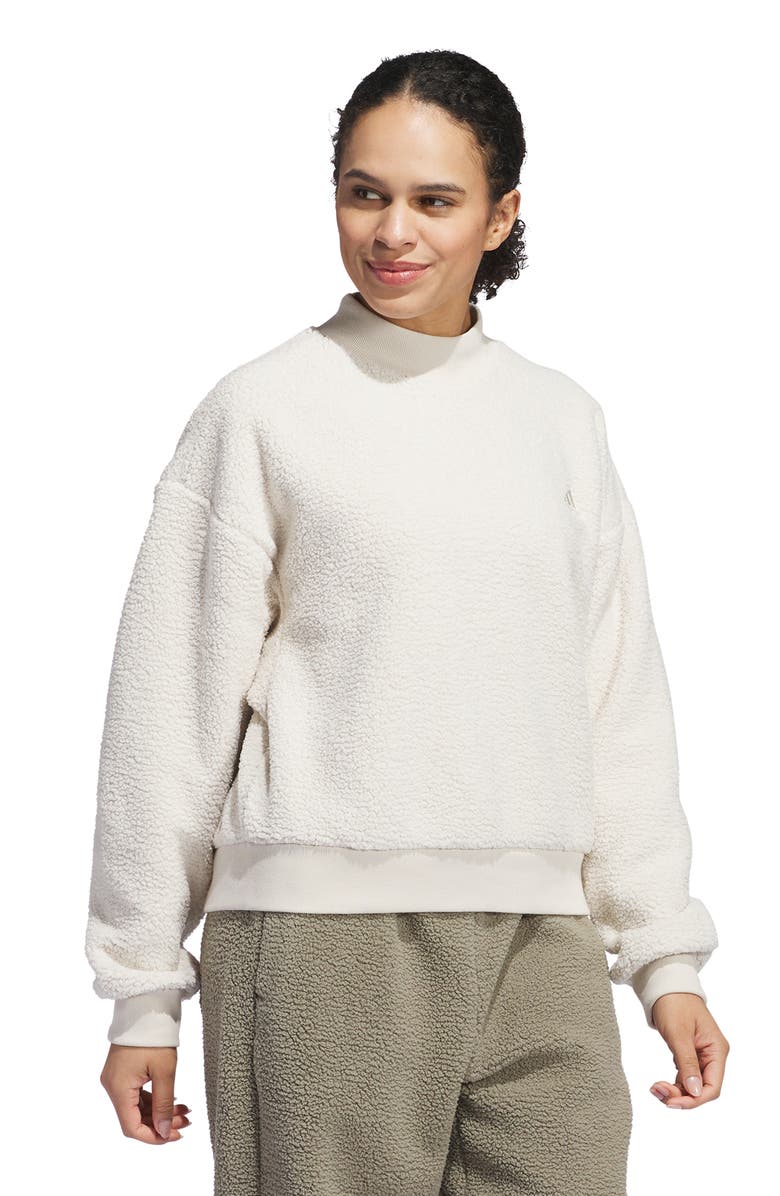 adidas Coze High Pile Fleece Sweatshirt, Alternate, color, 