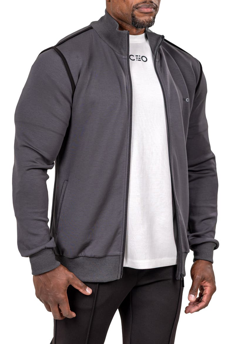 Marthyr Zip Jacket, Alternate, color, BLACK