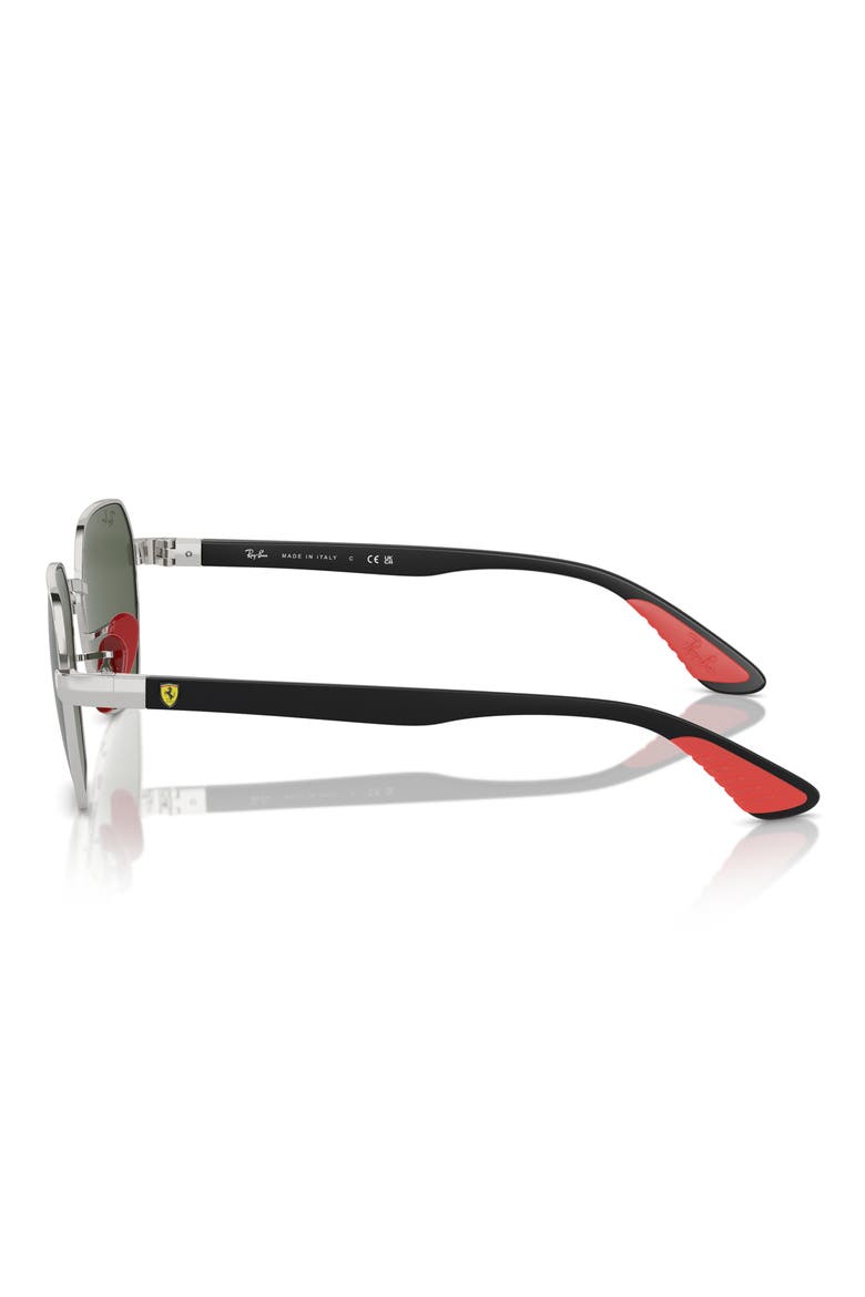 x Scuderia Ferrari 54mm Chromance Irregular Sunglasses, Alternate, color, SILVER